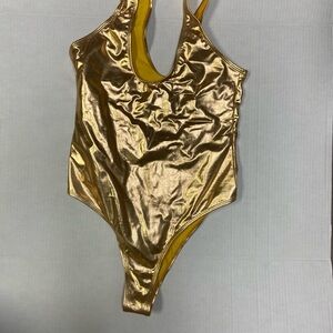 Gold One Piece Swimsuit